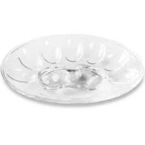 EIERTELLER Eierplatte GLAS Servierplatte Platte Teller Eier OVAL 26 X 19 CM - Bild 1 von 6