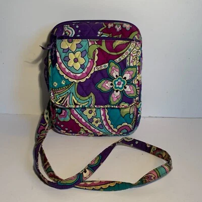 Bolso de Hombro Vera Bradley Mini Hipster Brezo Bandolera Acolchado Púrpura Cremallera Foto 1 de 4