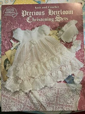 American School of Needlework PRECIOUS HEIRLOOM CHRISTENING SETS Knit & Crochet - Image 1 of 4