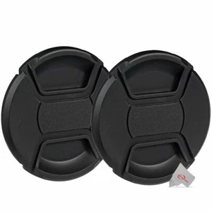 2x 52mm Center Pinch Snap On Lens Cap Front Dust Cover for SLR Mirrorless Camera - Picture 1 of 3