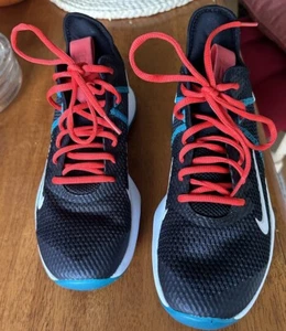 Nike LeBron Witness IV Black Red Blue White BV7427-005 Men's Size 7 Worn Once - Picture 1 of 5