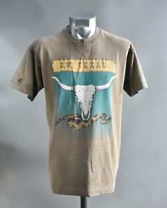 90s Vintage S.W. Texas Sun Faded Thrashed Customized T Shirt LG Sz cotton USA