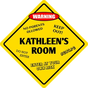 *Aluminum* Kathleen's Room Kids Room Door 12"x12"  Metal Novelty Sign - Picture 1 of 1