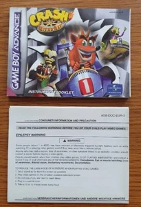 Gameboy Advance Crash Nitro Kart Bedienungsanleitung/Handbuch & NUR AGB-DOC-EUR-3 - Bild 1 von 8
