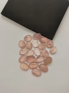 Rose Quartz 14x10mm Oval Cabochon – Polished Baby Pink Gem - Picture 1 of 6