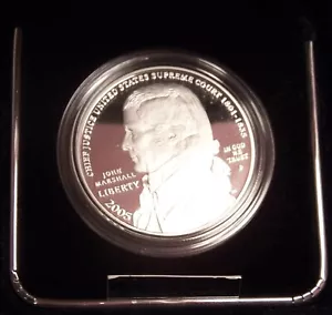 2005 Chief Justice John Marshall Proof Commemorative Dollar - 90% Silver - Picture 1 of 4