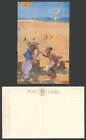 Charles Folkard 1921, Alice in Wonderland Walrus Carpenter Sun Moon Old Postcard