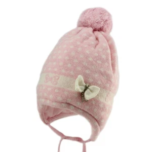 Jamiks Baby Girls Warm Winter Pom Pom Ear Flap Beanie Hat - Picture 1 of 6