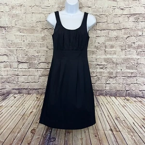 J.Crew Dress Womens Size 2 Navy Scoop Neck Pleated Sleeveless Lined Sheath - Picture 1 of 10