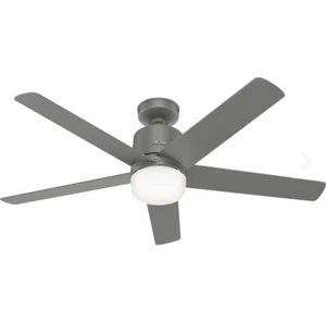 Hunter 52" Stylus Matte Silver Smart Home WiFi Remote LED Light Ceiling Fan - Picture 1 of 2