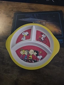Peanuts Charlie Brown Snoopy and Friends geteilt Kunststoff Kinder Teller - Bild 1 von 2