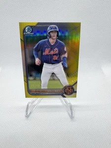 Brett Baty 2022 Bowman Prospects Yellow Refractor 50/75 New York Mets - Bild 1 von 2