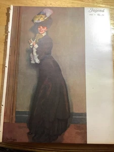 1911 RARE ART NOUVEAU GERMAN COMPLETE MAGAZINE ~ THE JUGEND - Picture 1 of 5