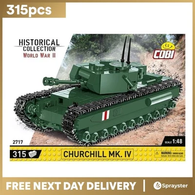 COBI-2717 WWII Churchill MK.IV Model Tank Building Bricks 315Pcs