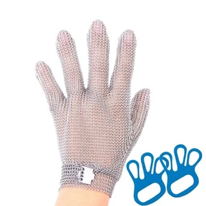 Gloves Food Grade Stainless Steel Metal Mesh Chainmail Gloves for Butcher Meat C - Picture 1 of 8