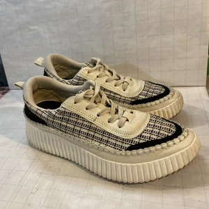 Dolce Vita Women’s Daran Platform Casual Wedge Sneaker Size 10M, Black/White-A04 - Picture 1 of 7
