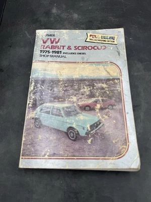 Vintage Clymer VW Volkswagen 1975-77 Shop Service Manual Rabbit + Scirocco A122 - Image 1 of 4