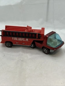 1969 MATTEL HOT WHEELS REDLINE HEAVYWEIGHTS RED HK FIRE DEPT TRUCK CAB & TRAILER - Picture 1 of 23