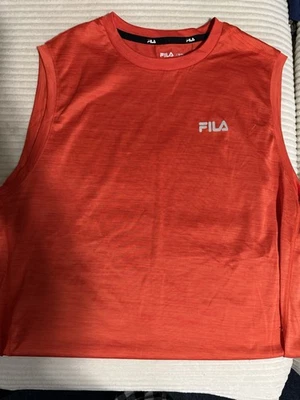 Orange Fila Sleeveless Performance Shirt Men's - Image 1 of 2