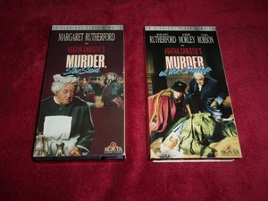 Murder, She Said + Murder at the Gallop~2 VHS~Margaret Rutherford as Miss Marple - Imagen 1 de 1