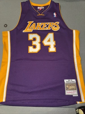 NBA Lakers Mitchell & Ness púrpura #34. Camiseta deportiva Shaq O’Neil para hombre talla grande nueva con etiquetas $130 Foto 1 de 4