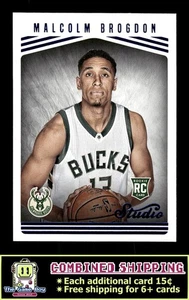 2016-17 Panini Studio #177 Malcolm Brogdon Milwaukee Bucks RC - Picture 1 of 2