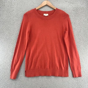 LOFT Sweater Womens Large Orange Knit Stretch Pullover Crew Neck Everyday Casual - Picture 1 of 11