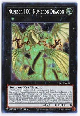 Number 100: Numeron Dragon Super Rare 25th Anniversary Rarity Collection RA01-EN - Image 1 of 2