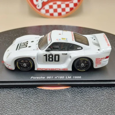 SPARK 1/43 Porsche 961 #180 LM Le Mans 1986 White resin S0960 - Image 1 of 4