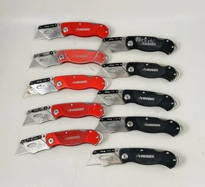 🌟10 Stück Husky Klapp Lockback Taschen Allzweckmesser Rasierer Teppichmesser Messer - Bild 1 von 7