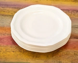 ⭐Mikasa Antico Set Piatti Antipasto Cina Osso Bianco 6-1/2" Lotto di 5 Piatti 6,5" - Foto 1 di 10