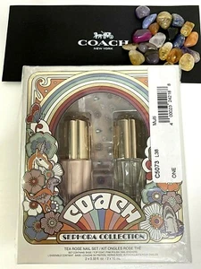 Nuevo Coach x Sephora Colección JUEGO DE UÑAS ROSA DE TÉ Abrigo Esmalte Rosa Sellado #C5073 - Imagen 1 de 2