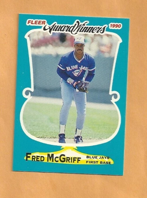 1990 Fleer Award Winners Fred McGriff Blue Jays # 22 of 44 - Image 1 of 1