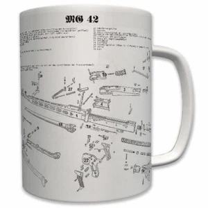 MG42 Explosionszeichnungs Maschinen Gewehr 42 Wh MG Becher Tasse #6456 - Picture 1 of 1