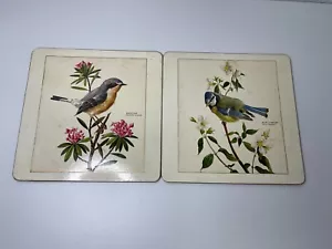 Trivets Anatole Marlin Bird Collection Made in England Cork Backed (set of 2) - Picture 1 of 8