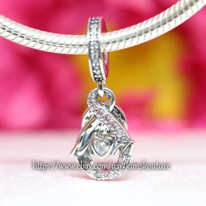 Authentische Mutter Infinity Pavé Doppel Sterlingsilber 791468C01 Charm - Bild 1 von 3