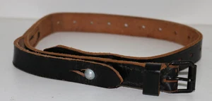 Wehrmacht Mantelriemen Schwarz Riemen Leder Zeltbahn Mint Top Zustand - Bild 1 von 6