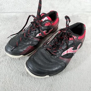 Joma Shoes Mens 8 Black Red Dribling Logo Indoor Soccer Sneakers - Picture 1 of 11