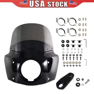 Carenado de faros de 5,75" parabrisas de humo de 11" para Harley Sportster 1986-2015 - Imagen 1 de 7
