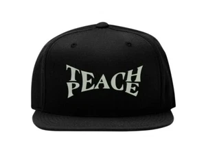 Teach Peace Pacifist Stop War Embroidered Snapback Baseball Cap Fullcap - Bild 1 von 4