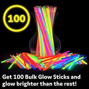 Fiesta Brillo Iluminar Palos 4 de Julio Suministros de Fiesta Pulseras Collar para Niños - Imagen 1 de 6