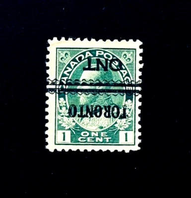 CANADA Stamp - King George V Leaf Issue Precancel Error Invert 1c MNG   75 - Image 1 of 2