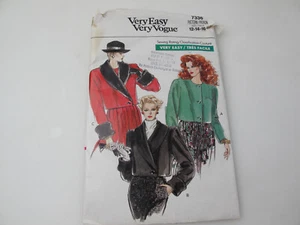 Vintage Vogue patterns 7336 jacket Size12-14-16 (T) - Picture 1 of 7