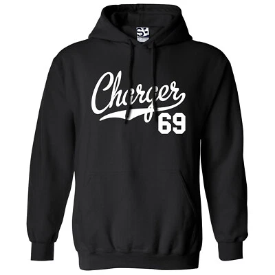 Charger 69 Script Tail SUDADERA CON CAPUCHA | 1969 Muscle Car Sudadera | Todas las Tallas Colores Foto 1 de 2