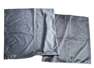Throw Pillow Covers Velvet for Couch and Bed Set of 2 Solid Gray Decor 19x19" - Imagen 1 de 1