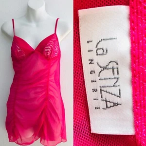 LA SENZA LingerieSheer Ruched Mini CHEMISE NWOT Small - Picture 1 of 9