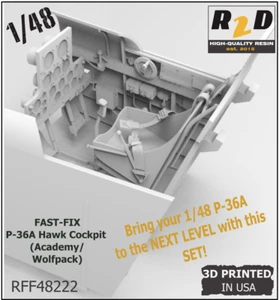 Fast-Fix 1/48 P-36A Cockpit resin detail set for Academy RFF48222 - Picture 1 of 10
