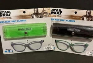 Star Wars, Kids Blue Light Glasses With Storage Case, The Mandalorian, Lot Of 2 - Picture 1 of 3