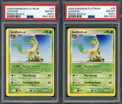 PSA 8 (OC) Leafeon Platinum Rising Rivals 45/111 Pokemon Cards B23 - Image 1 of 2