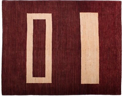 Afghan Modern Chobi Ziegler Carpet Hand-knotted 150x200 Red Geometric - Image 1 of 4